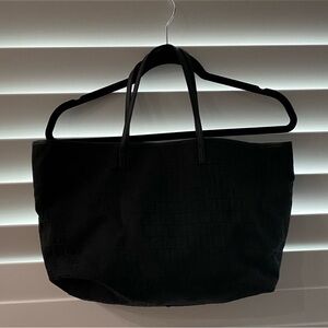 FENDI FF ZUCCHINO VINTAGE PREOWNED Black Monogram Tote Bag